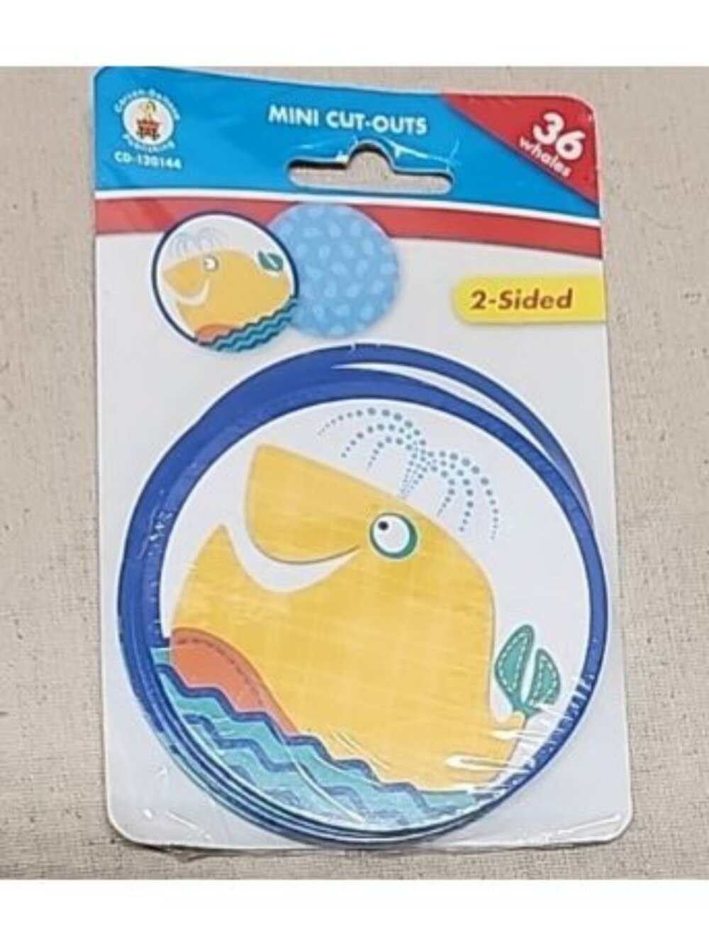 Carson-Dellosa Whales Mini Colorful Cut-Outs-36/Pkg. Teacher Bulletin Boards NEW